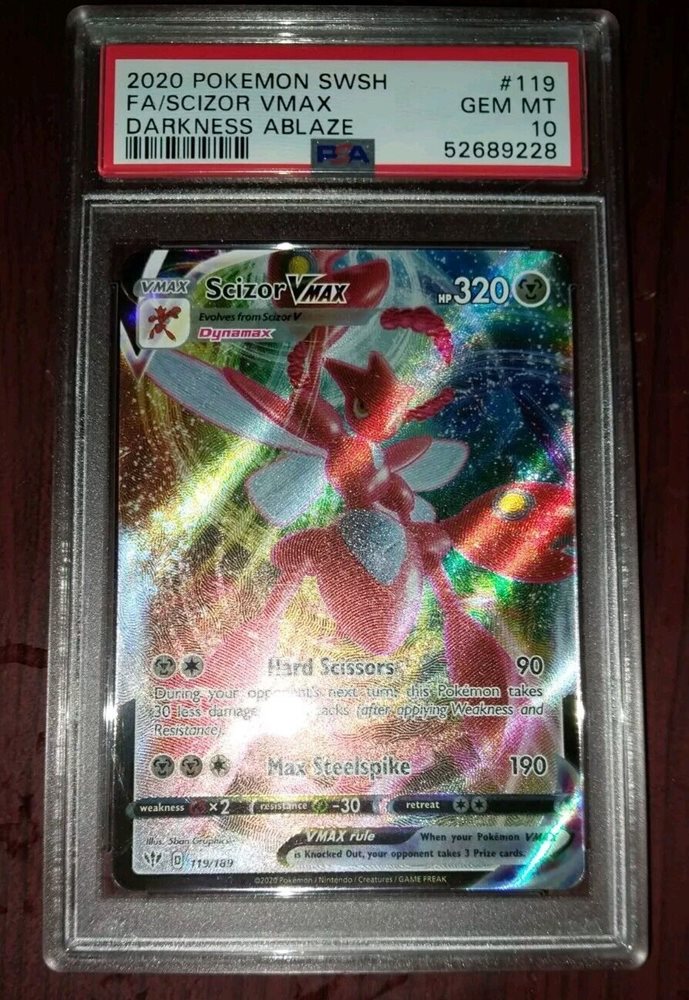 Scizor Vmax 119 Price Scizor VMAX 119/189 Pokemon Card - Darkness Ablaze  Ultra Rare Full Art Near Mint Ultra Rare Pokemon Cards