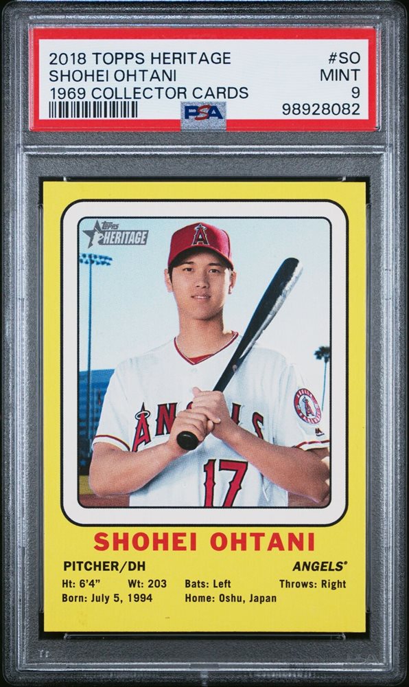 大谷翔平 2018 TOPPS HERITAGE '69 DECKLE 2018 Topps Heritage '69 Deckle Edge Shohei Ohtani ROOKIE #1