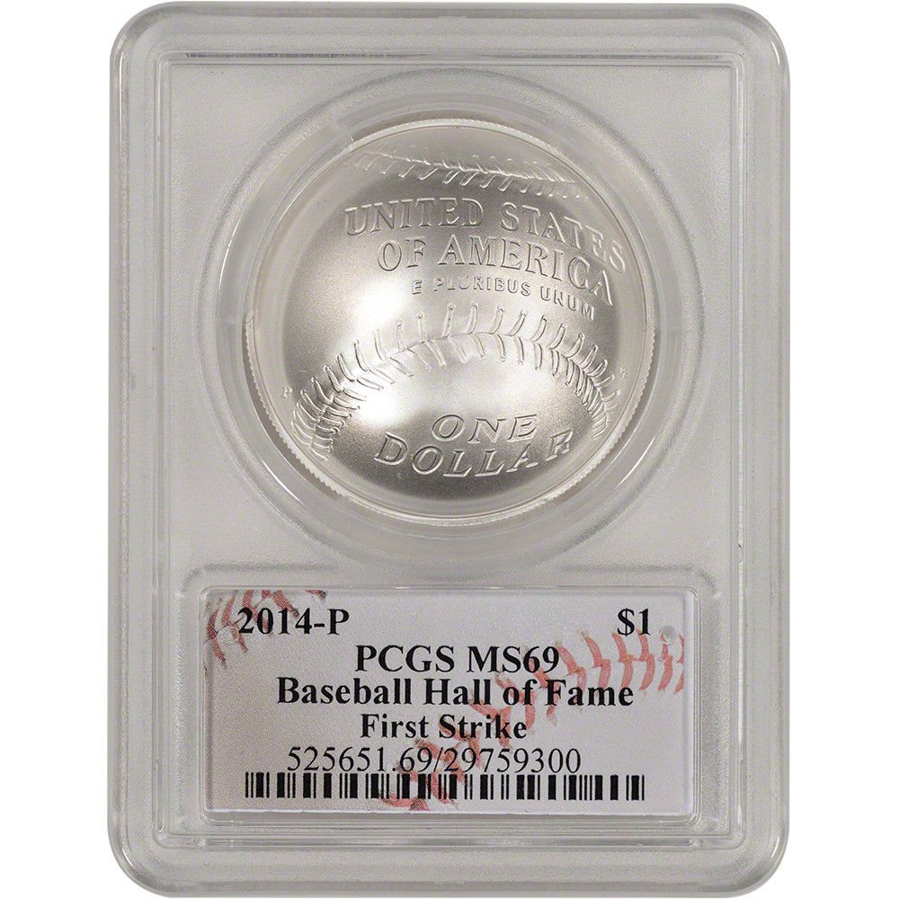2014-P Baseball Hall of Fame HOF Commemorative Dollar MS-69 PCGS First Strike
