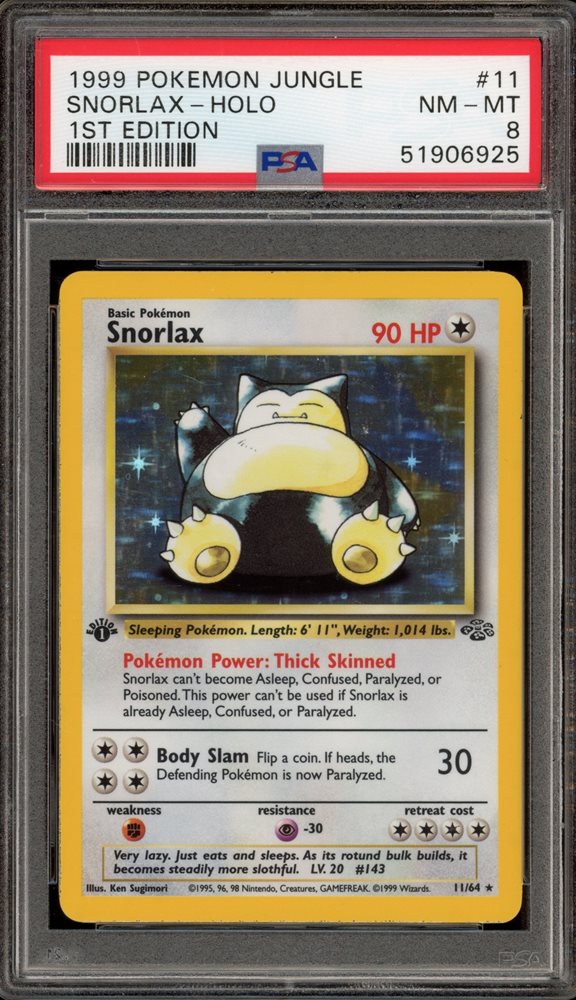 英語版初期　ポケモンカード　snorlax holo 1st Edition Auction Prices Realized Tcg Cards 1999 POKEMON JUNGLE