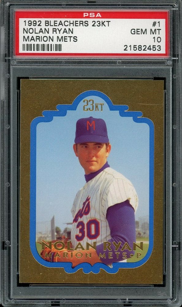 1992 Bleachers 23kt Baseball 1 Nolan Ryan Marion Mets