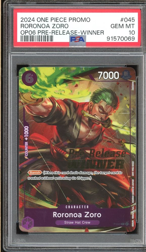 Auction Prices Realized Tcg Cards 2024 ONE PIECE PROMOS Roronoa Zoro