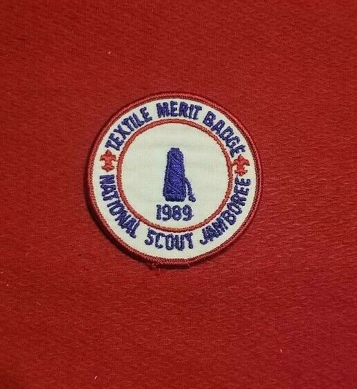 1989 Textile Merit Badge Staff Patch National Jamboree