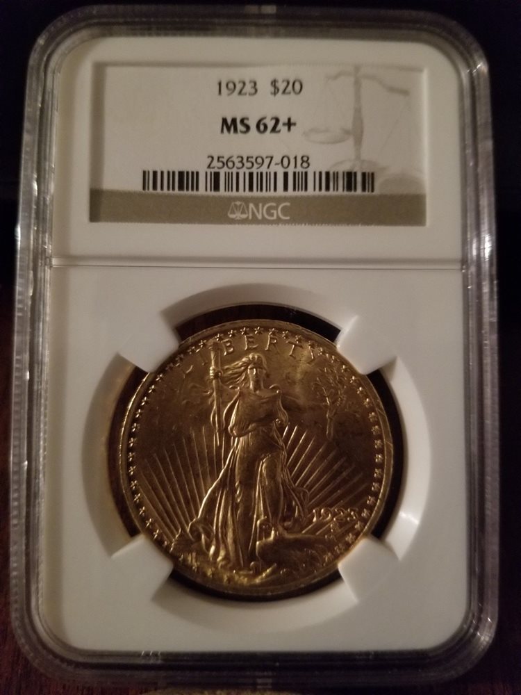 1923 US Gold $20 Saint-Gaudens Double Eagle PCGS MS64