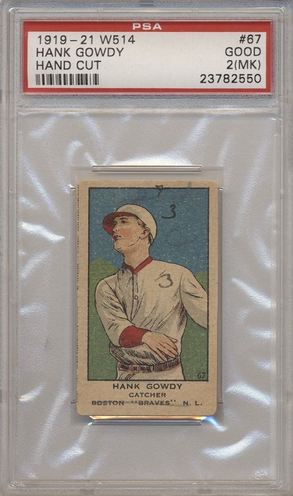 Auction Prices Realized Baseball Cards 1919 W514 Hank Gowdy HAND CUT