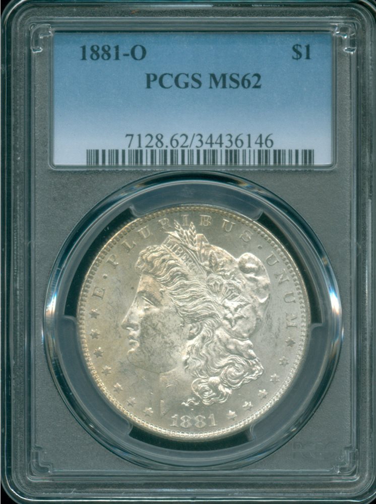 アメリカ　モルガンダラー銀貨1881-s MS-62 PCGS MS 62 Graded 1881 Year Morgan US Dollars (1878-1921) for