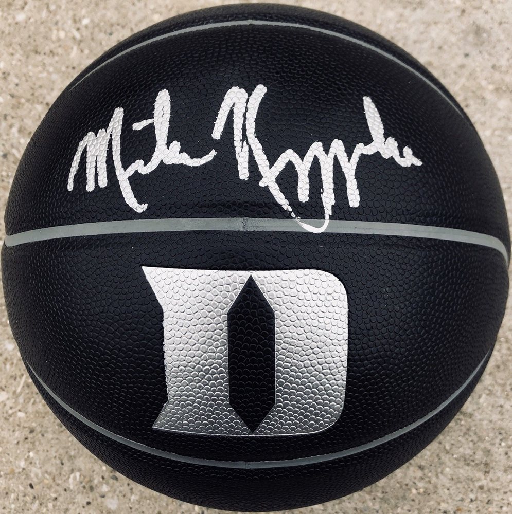 coach k signed basketball