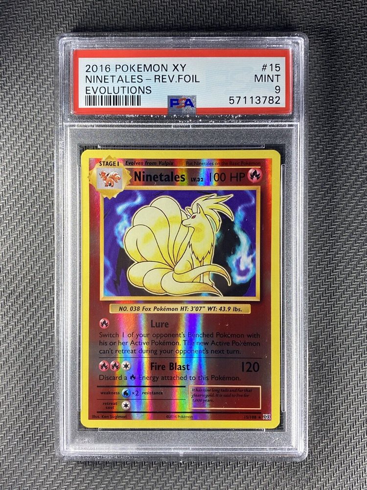 2016 ninetales pokemon card 2016 Pokemon Ninetails LV-32 Foil Card 15/108