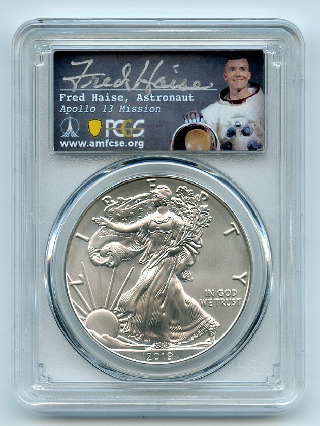 2019 W $1 Burnished American Silver Eagle 1oz PCGS SP70 First Day
