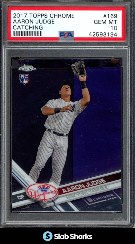 ゲームセンター・ゲームカード 2017 Topps Chrome Aaron Judge RC PSA eBay Auction Item 205594429410 Baseball Cards 2017 Topps Chrome