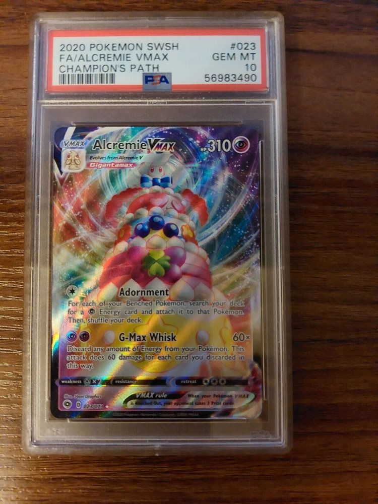 alcremie vmax pokemon card value Pokemon Shining Fates Alcremie VMAX Rainbow Secret Rare (HYPER RARE) 073/072