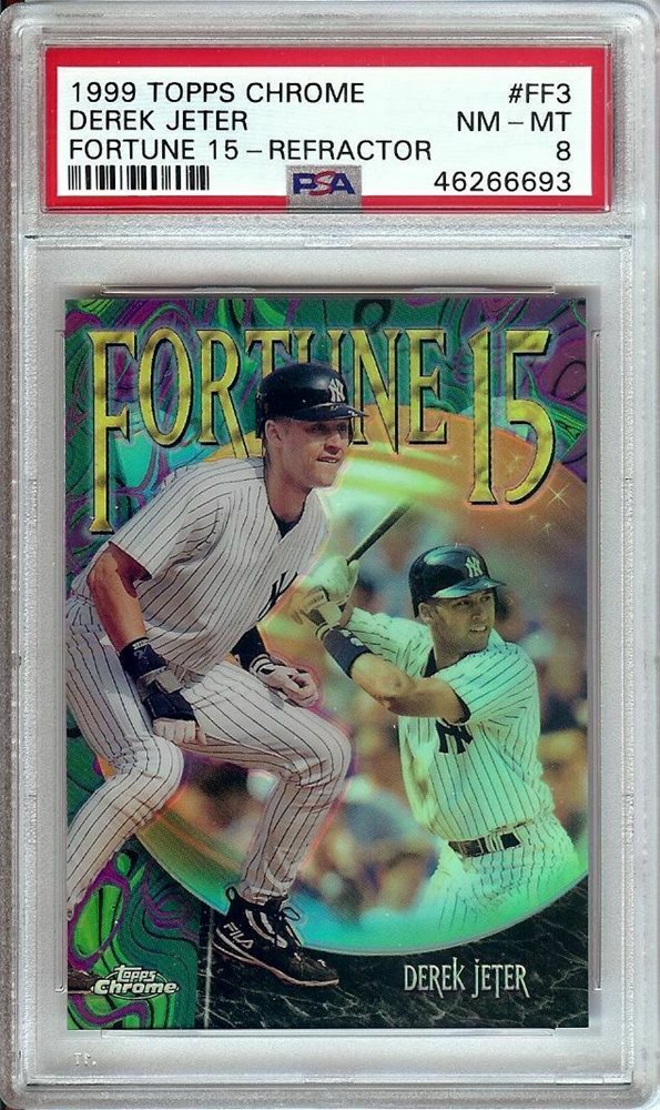 その他 DEREK JETER 1999 BOWMAN CHROME REFRACTOR 1999 Bowman Chrome Diamond Aces Refractor Derek Jeter PSA 9