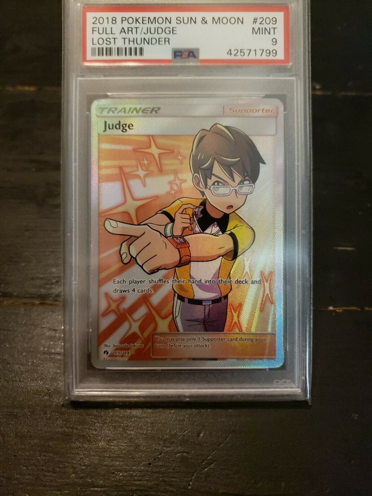 Auction Prices Realized Tcg Cards 18 Pokemon Sun Moon Lost Thunder Full Art Judge
