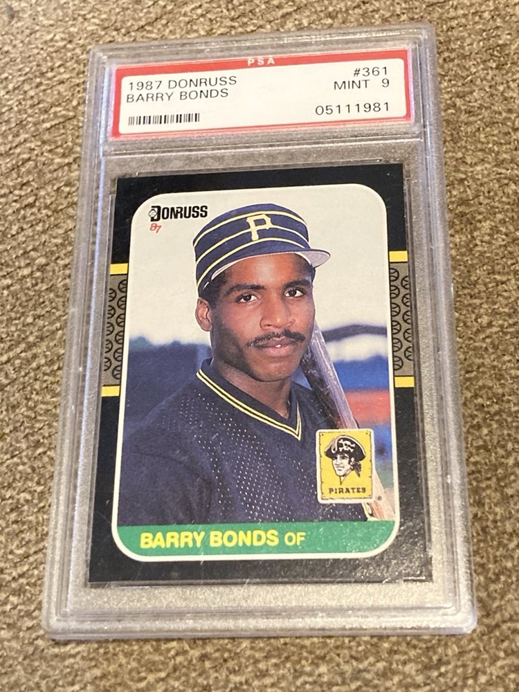 PSA9 美品　バリー・ボンズ　1987 DONRUSS　ルーキーカード 1987 Donruss ROOKIE Barry Bonds #361 -PSA/DNA 10 Autograph