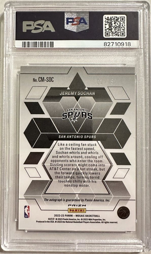 その他 JEREMY SOCHAN SPURS PRIZM AUTO PSA10 その他 JEREMY SOCHAN SPURS PRIZM AUTO PSA10 その他 JEREMY