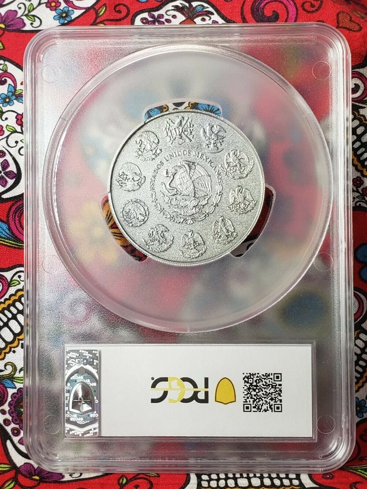 2018-MO PCGS MS70 - 2 OZ MEXICO SILVER LIBERTAD ANTIQUE FINISH
