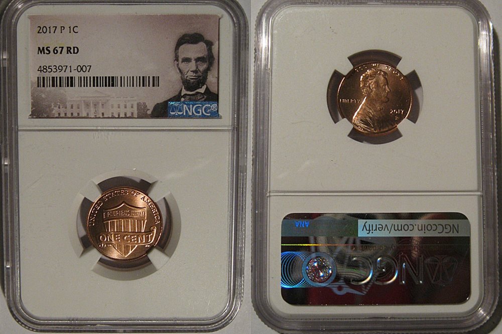2017P Lincoln shield cent NGC MS66 RD