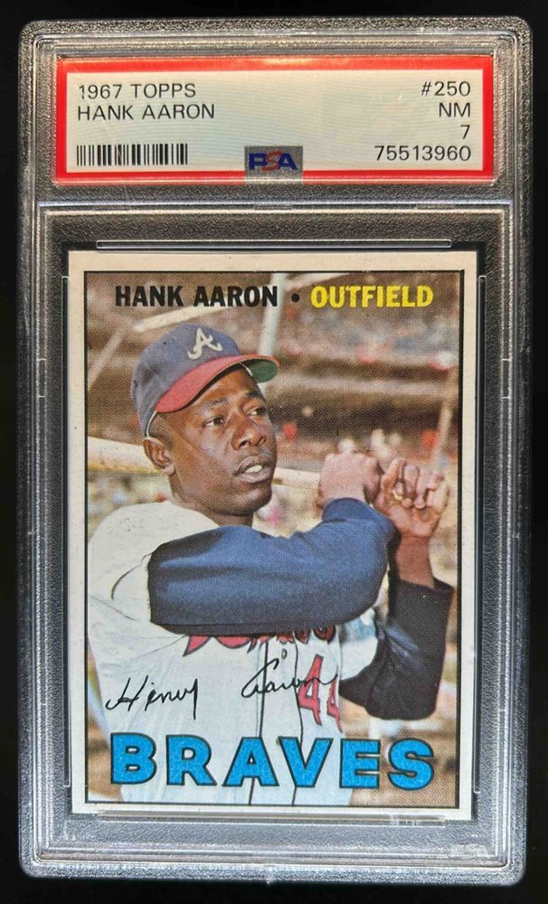 topps 47 HANK AARON 野球カード 1955 Topps Hank Aaron Card #47 2nd Year Psa 4 Graded Ex Nicer High