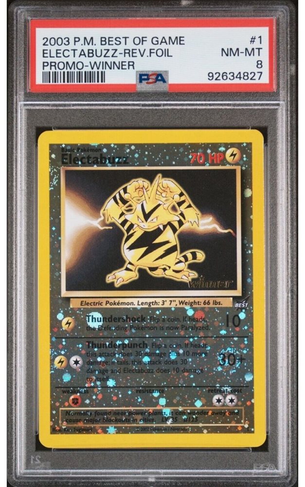 英語版 プロモ エレブー リバースホロ 2003 winner PSA9 #1 Auction Prices Realized Tcg Cards 2003 POKEMON BEST OF GAME