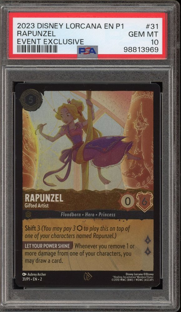 ロルカナ　プロモ　ラプンツェル　PSA10 Auction Prices Realized Tcg Cards 2023 DISNEY LORCANA EN P1