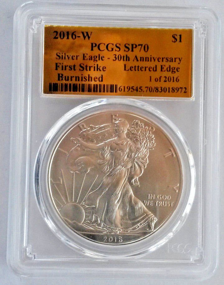 2016-W Burnished Silver Eagle PCGS SP70