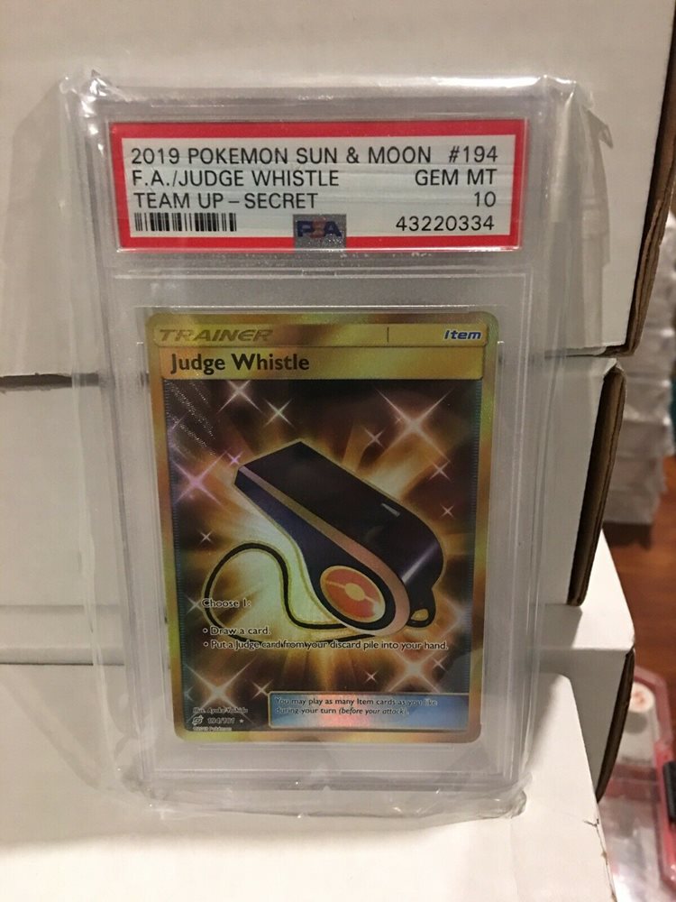 Psa 10 Pokemon Sun Moon Team Up Judge Whistle 194 1