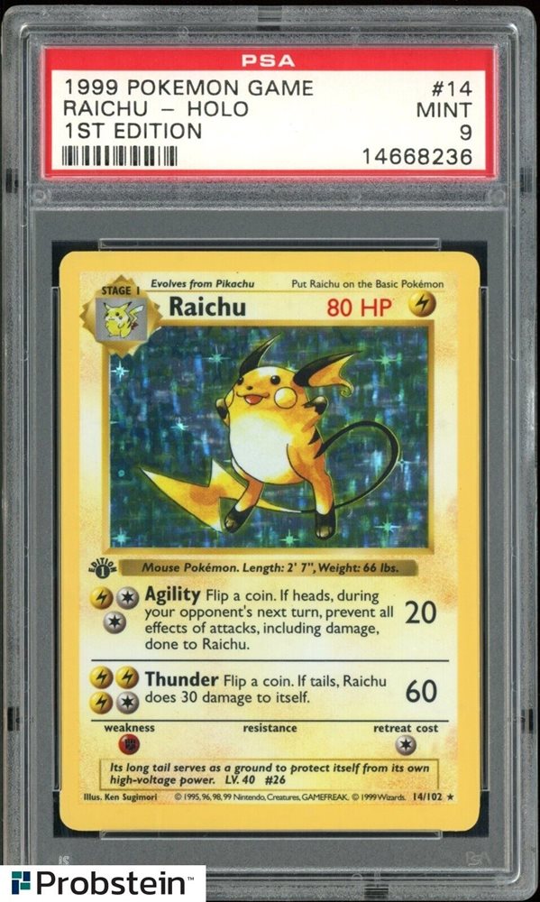 【PSA8】ライチュウ/Raichu 初版 holo キラ ポケモンカード PSA 10 Gem Mint Raichu Holo 034/087 1st Ed CP6 Japanese
