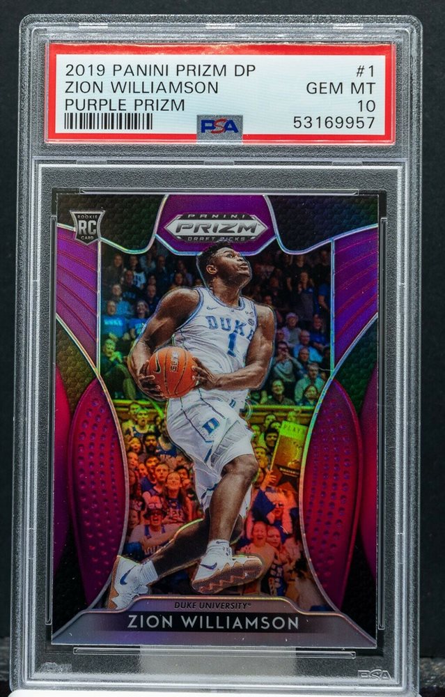 2019 Panini Mosaic Zion Williamson (Red Jersey) #209 PSA Gem Mint, Lot  #58169