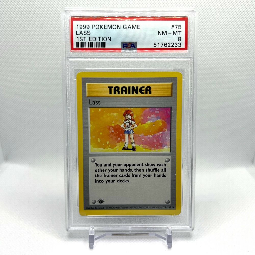 pokemon lass card Lass Base Set 2 NM, 104/130 Pokemon Card