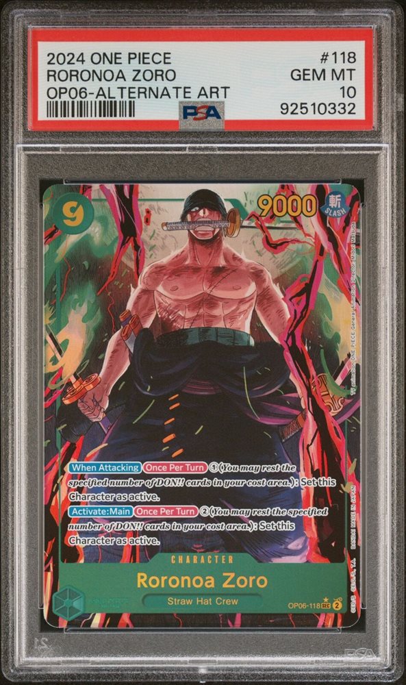 PSA10　ロロノア・ゾロ　OP06-118 新作 PSA10 SEC｜シングル OP06-118 コミックパラレル ロロノア