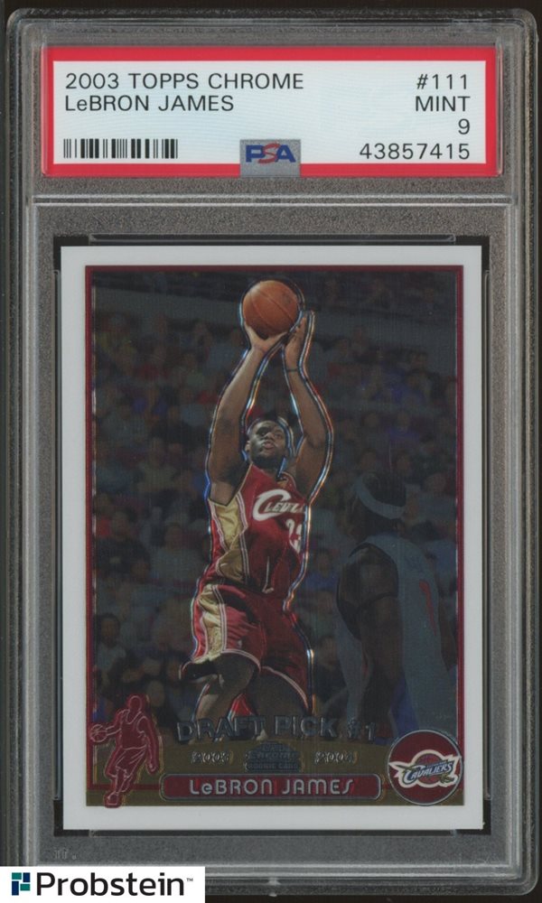 NBA カード Lebron James Topps Chrome PSA9 2023 Topps Chrome LeBron James Autograph Gold Refractor 3/25