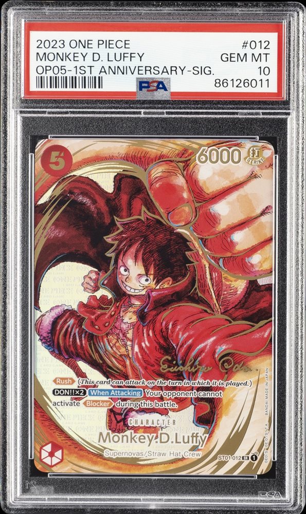モンキー・D・ルフィ OP05-1ST ANNIVERSARY-SIG. Auction Prices Realized Tcg Cards 2023 ONE PIECE OP05