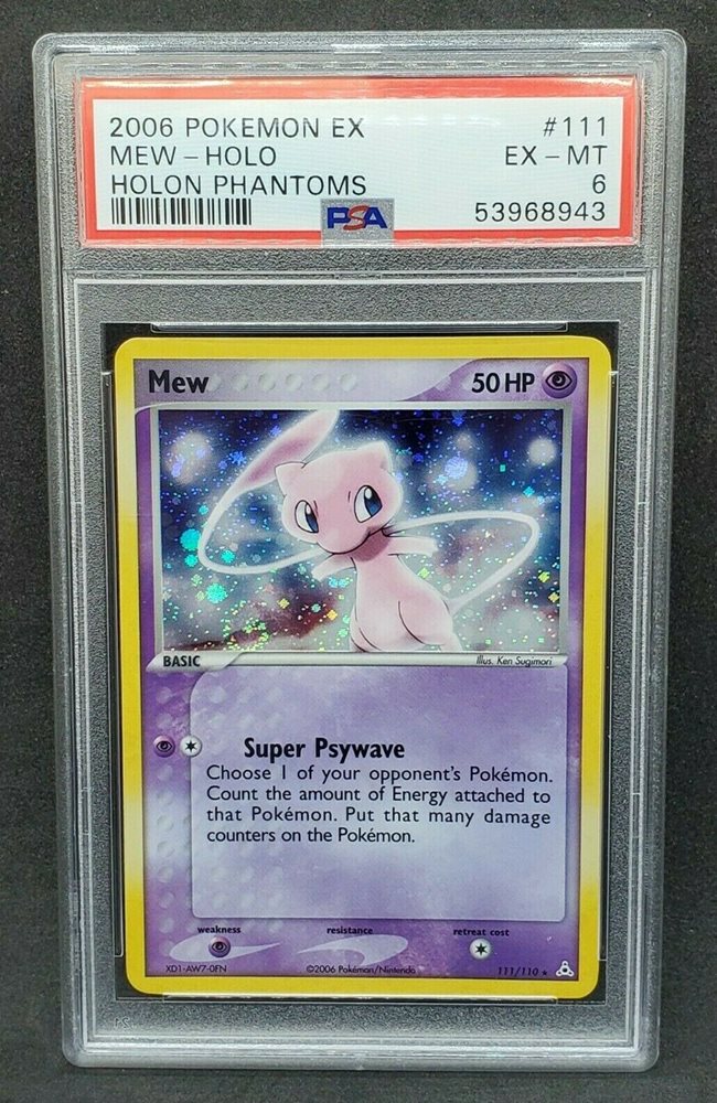 Pokemon Psa 6 Ex Mt Mew 111 110 Ex Holon Phantoms Secre