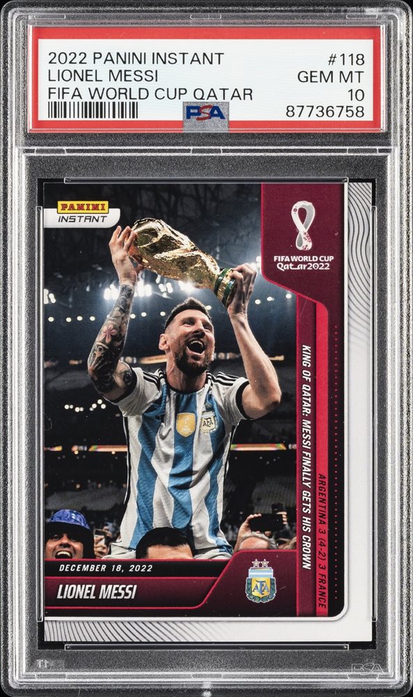 PSA10 2022PANINI INSTANTリオネルメッシワールドカップ優勝 Auction Prices Realized Soccer Cards 2022 PANINI INSTANT
