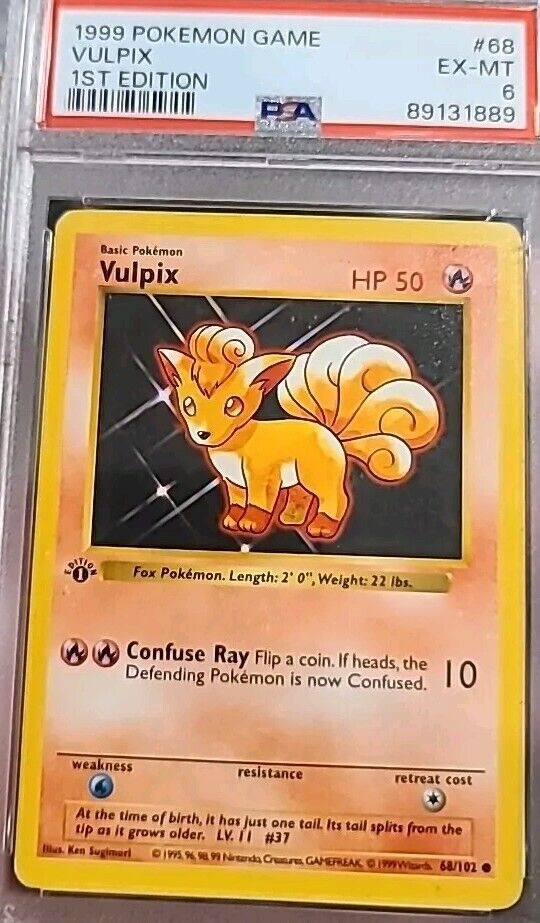 ポケモンカードゲーム Vulpix 1st edition shadow less 1999 Pokemon 1st Edition Shadowless Vulpix #68 PSA 5 | eBay