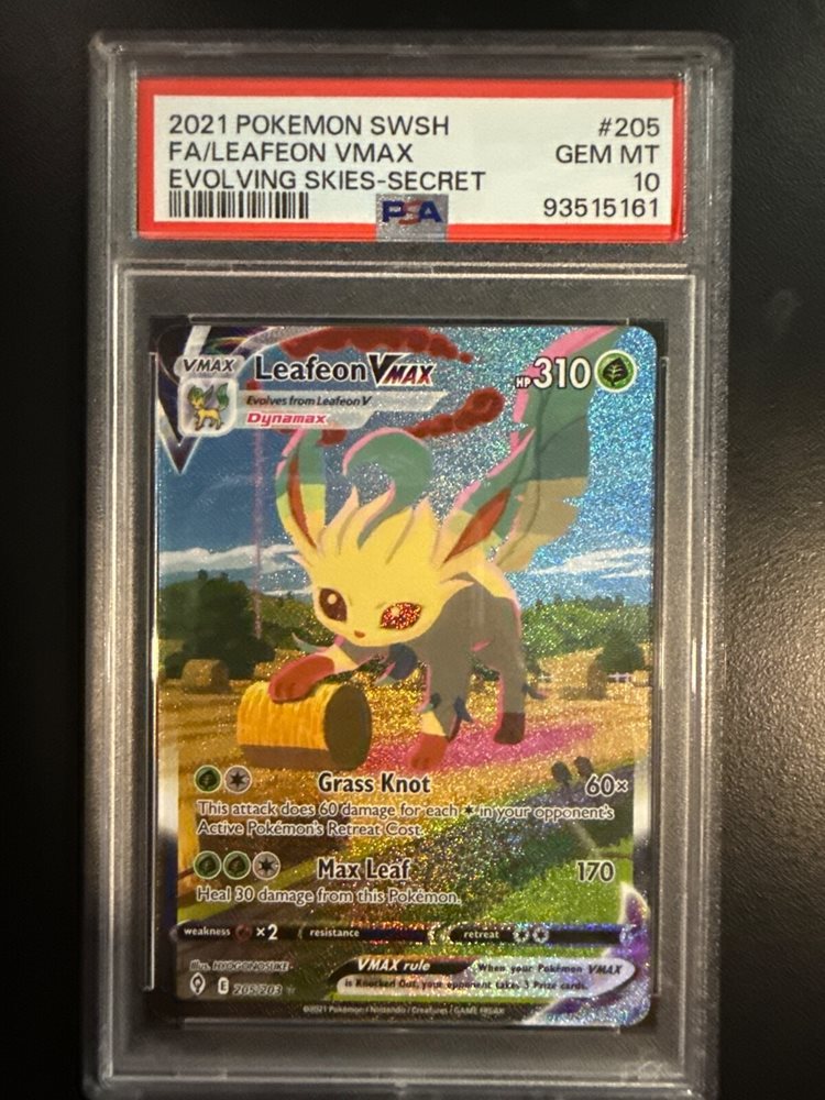 PSA10 FULL ART/LEAFEON VMAX EX 2連番 PSA 10 Leafeon VMAX 089/069 HR Eevee Heroes Full Art 2021