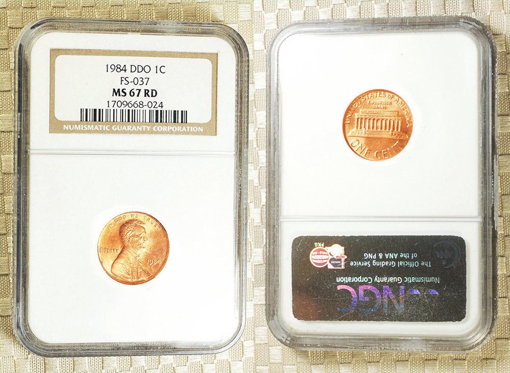 1984 LINCOLN CENT NGC MS67RD