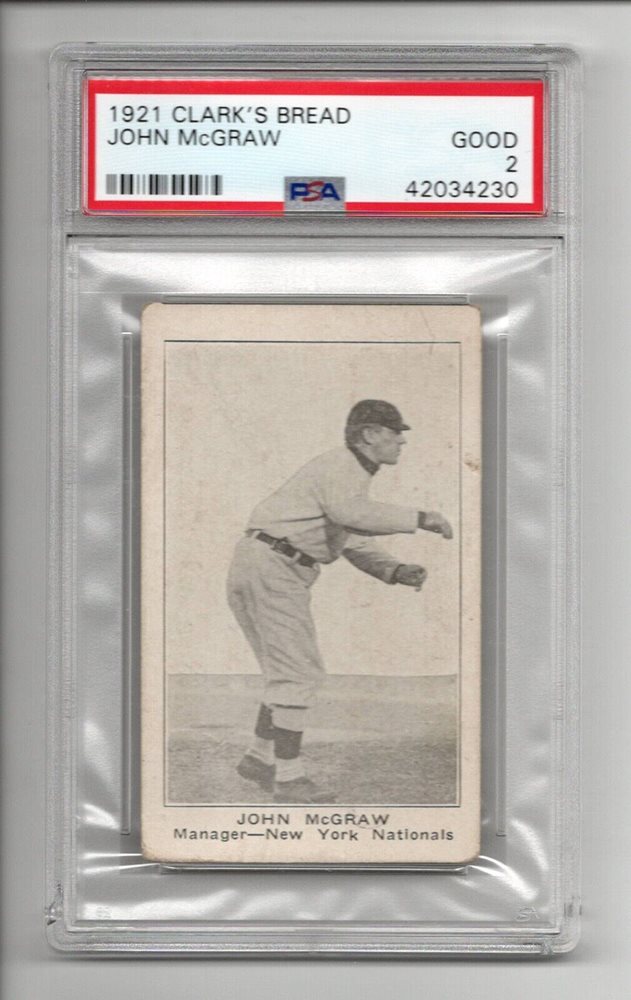 Auction Prices Realized Baseball Cards 1921 CLARK'S BREAD John McGraw