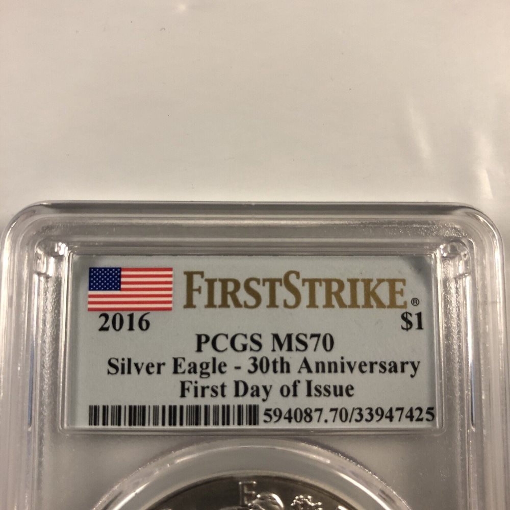 PCGS MS70 2016 First Strike First Day Of Issue Silver Eagle Super