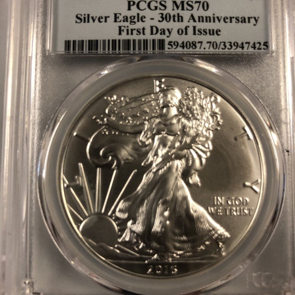 PCGS MS70 2016 First Strike First Day Of Issue Silver Eagle Super