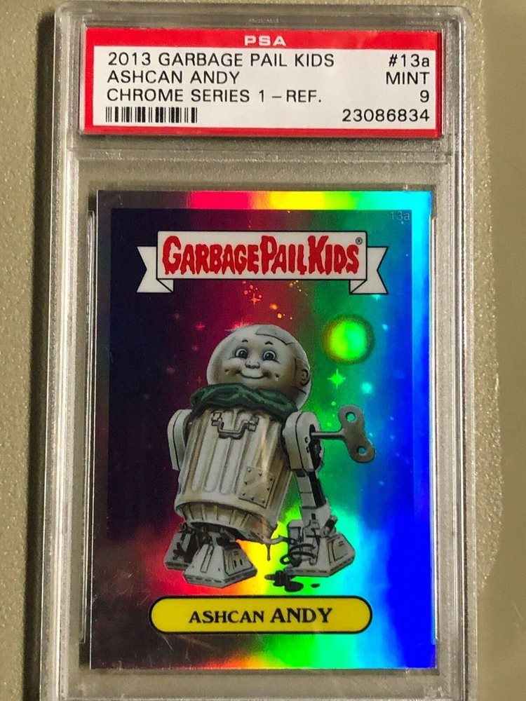 2013 Topps Garbage Pail Kids Chrome Series 1 Refractor #13a Ashcan Andy front