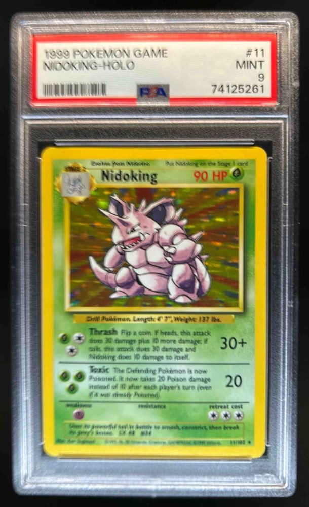 1999 Pokemon Base Set 1st Edition Shadowless Holo Nidoking