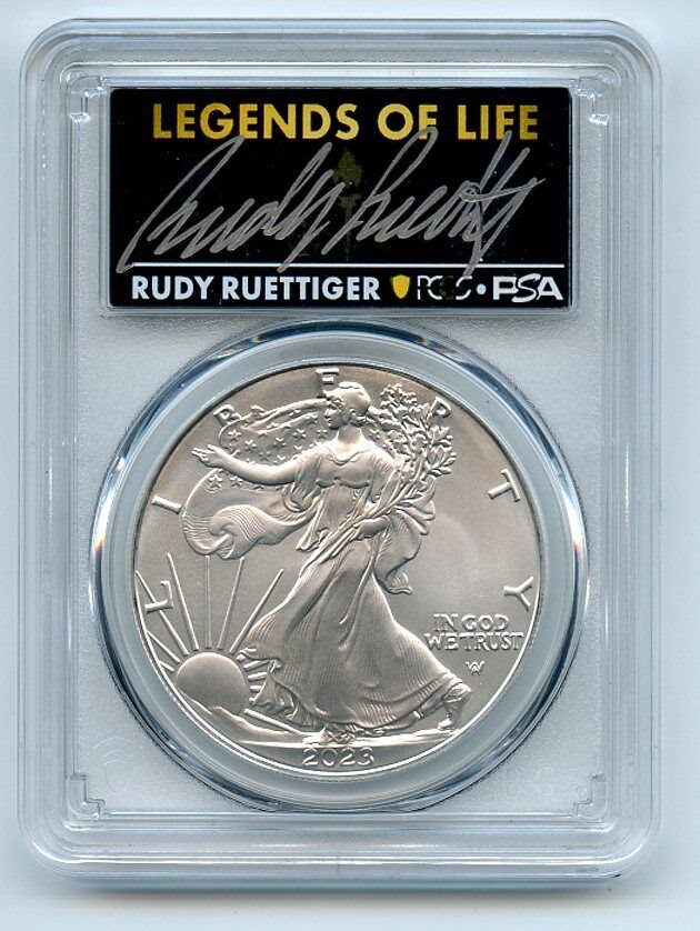 2023 $1 American Silver Eagle 1oz PCGS MS70 FS Legends of Life
