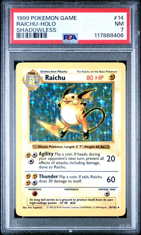 Auction Prices Realized Tcg Cards 1999 POKEMON GAME Raichu-Holo