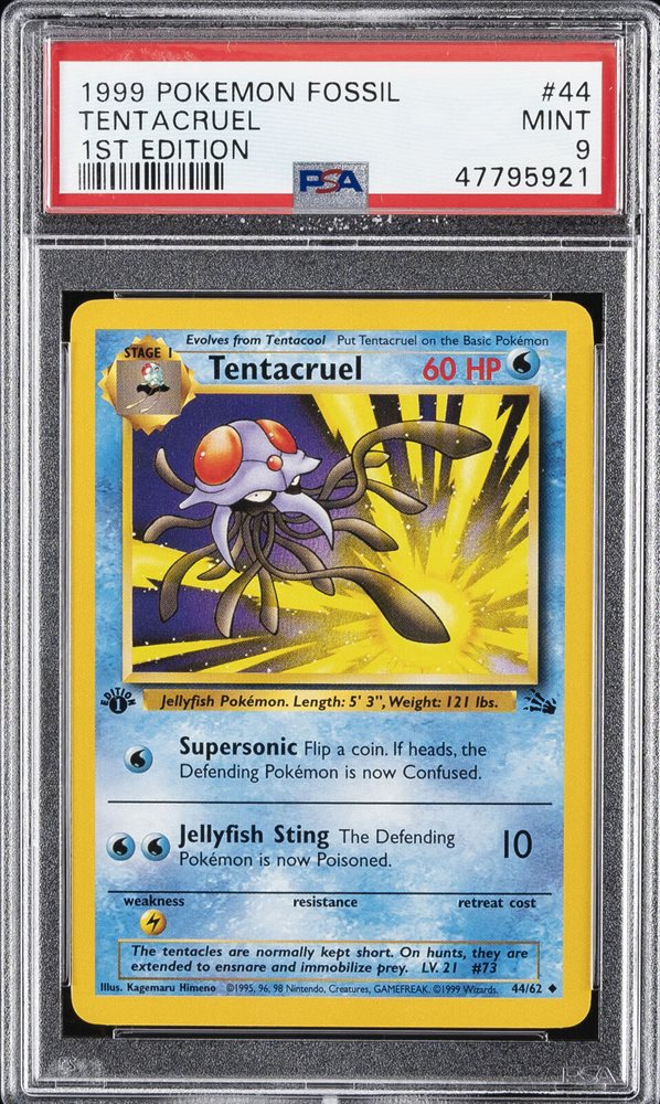 Auction Prices Realized Tcg Cards 1999 Pokemon Fossil Tentacruel
