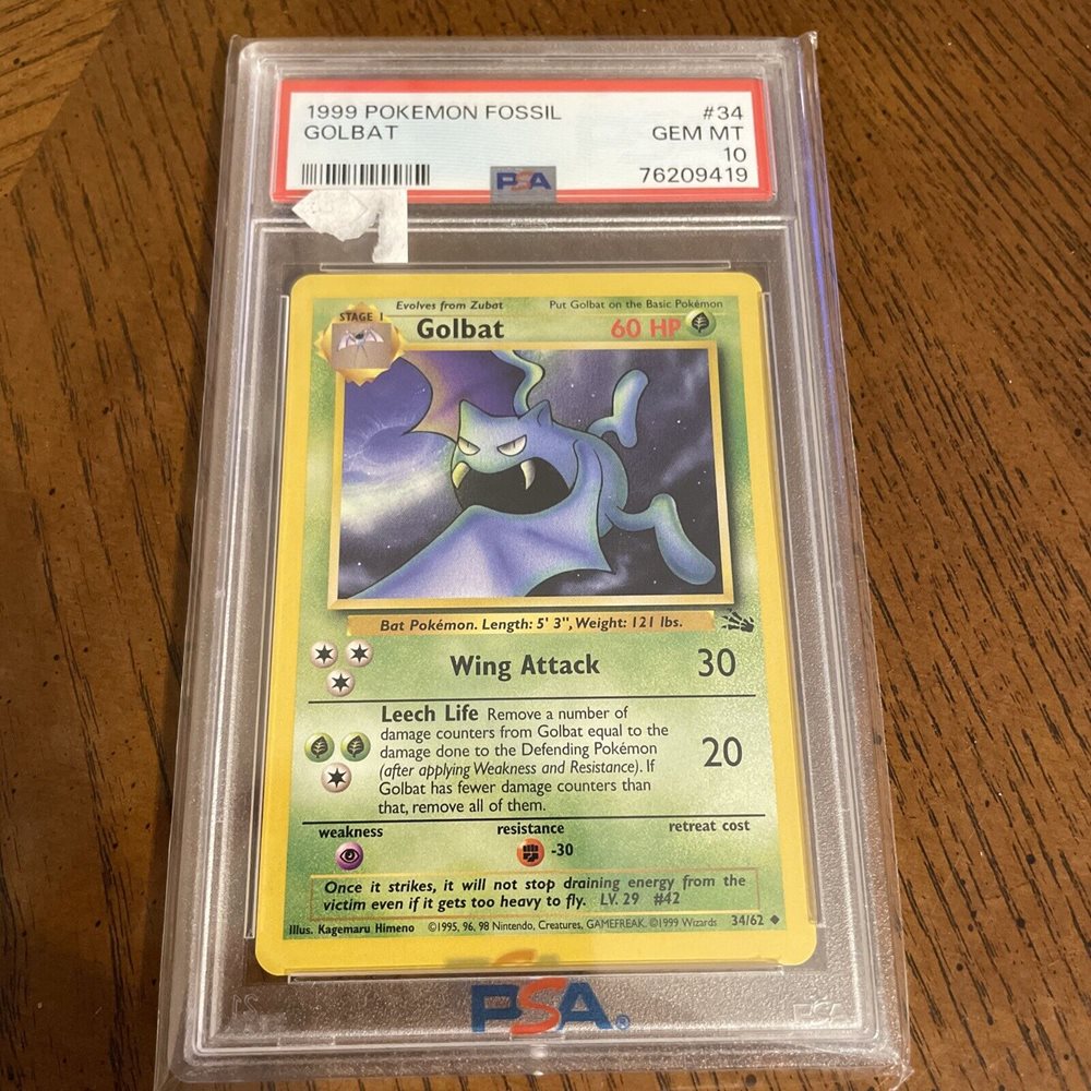 Auction Prices Realized Tcg Cards 1999 POKEMON FOSSIL Golbat