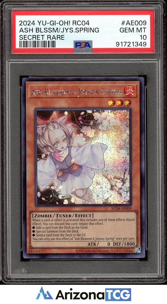 2023 遊戯王 ASH BLSSM/JVS.SPRING RC04グレード10 PSA 10] Yugioh Card “Ash Blossom & Joyous Spring” RC04-JP009