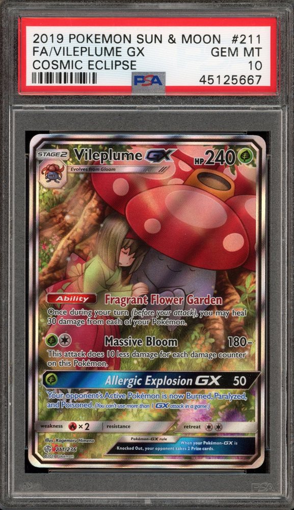 ポケモンカードゲーム VILEPLUME GX PSA10 2019 Vileplume GX PSA 10 Full Art - カルドバ