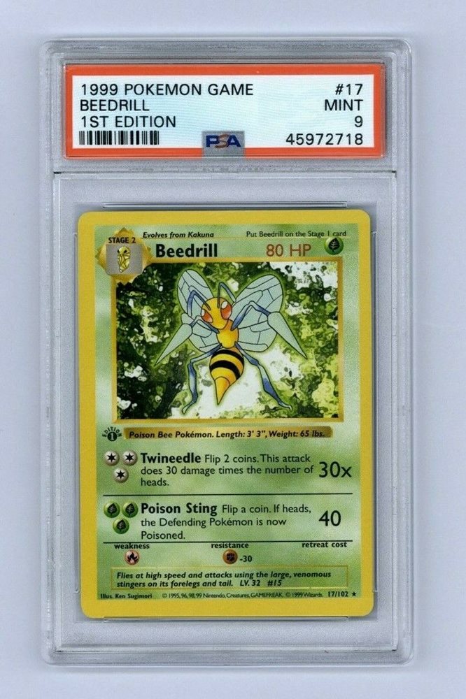 Base Set 17//102 BEEDRILL RARE nonholo very good condition Pokemon Card