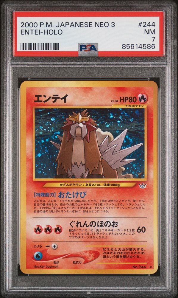 エンテイ ENTEI-HOLO PSA8 Auction Prices Realized Tcg Cards 2000 POKEMON JAPANESE NEO
